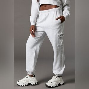 Playboy Women's Classic Fleece Cargo pants Joggers Sweatpants S